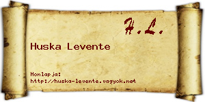 Huska Levente névjegykártya
