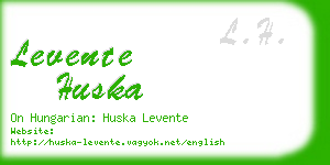 levente huska business card